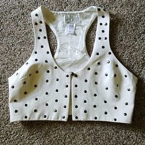 Costa Blanca racerback studded crop top